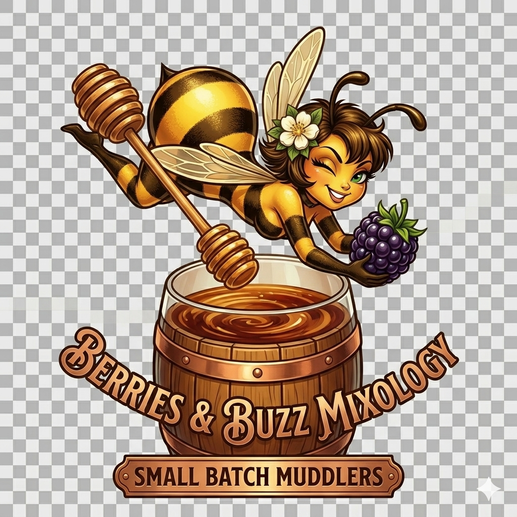Bee Flying Over Barrel